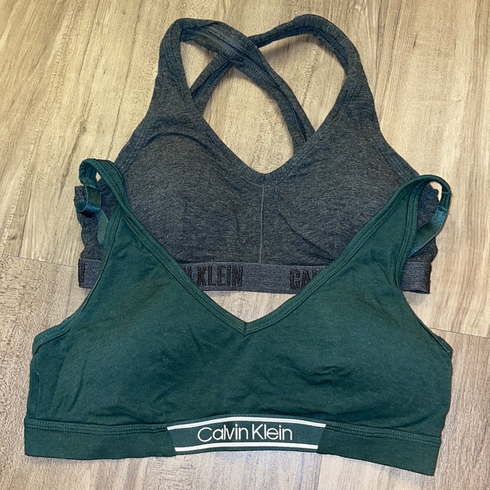 Set of two Calvin Klein knit bras